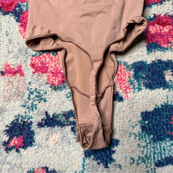 Skims Seamless Sculpt Open Bust Thong Bodysuit in Sienna - Picture 6 of 8
